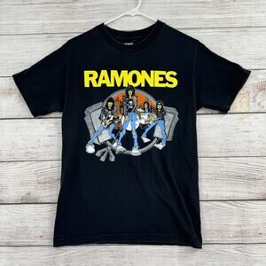 Vintage 90s Chaser Ramones Road to Ruin T-Shirt Mens Small Black Punk Rock